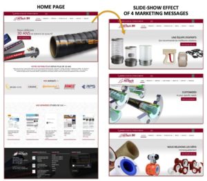 HiTech Home Page and Marketing Messaging Slider Images